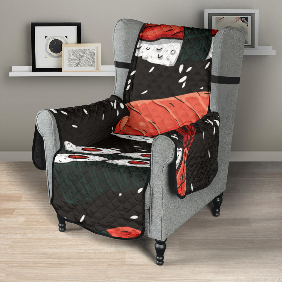 Sushi Theme Pattern Chair Cover Protector