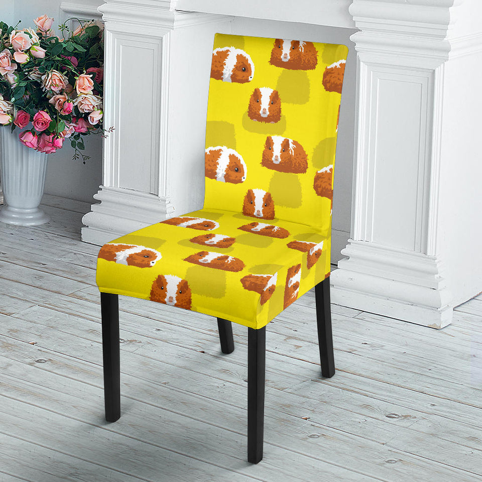 Guinea Pig Pattern Print Design 05 Dining Chair Slipcover