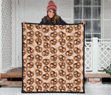 Pretzels Pattern Print Design 02 Premium Quilt