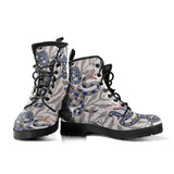 Snake Leaves Pattern Leather Boots