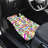 Colorful Beagle Bone Pattern Front Car Mats