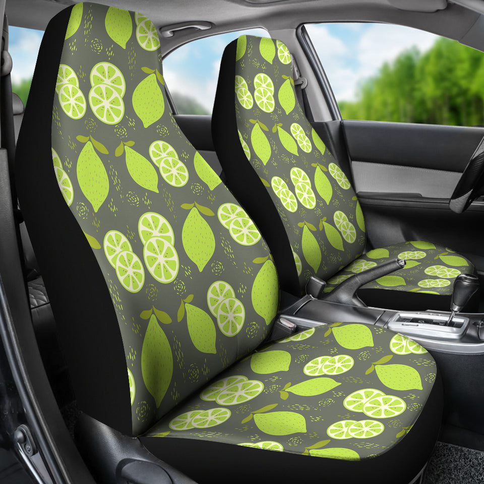 Lime Pattern Theme Universal Fit Car Seat Covers
