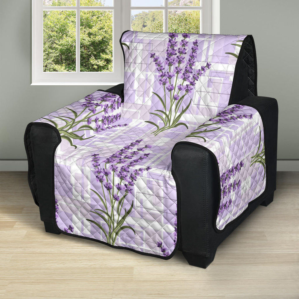 Lavender Pattern Theme Recliner Cover Protector