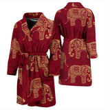 Elephant Tribal Pattern Men Bathrobe
