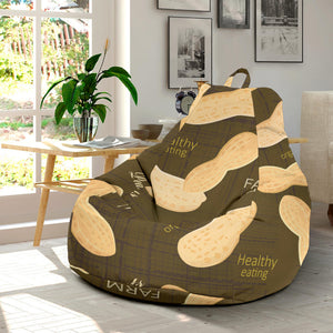 Peanut Pattern Green Background Bean Bag Cover