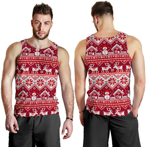 Snowman Sweater Printed Pattern Men Tank Top