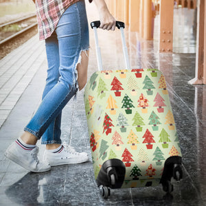 Christmas Tree Pattern Backgroind Luggage Covers