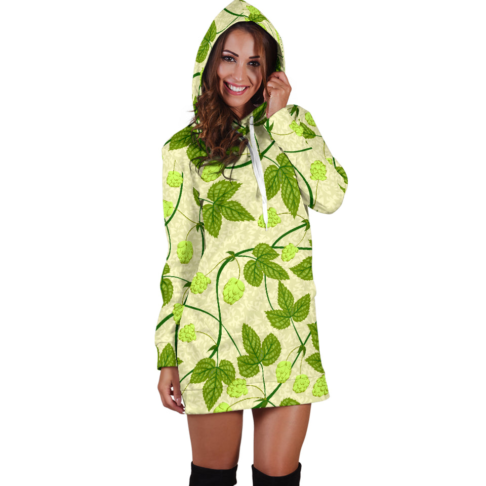 Hop Theme Pattern Women Hoodie Dress