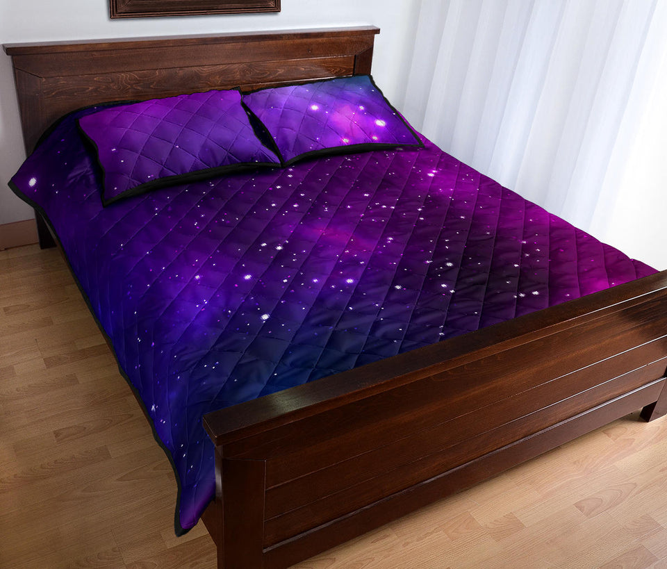 Pink Space Galaxy Pattern4 Quilt Bed Set