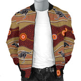 Kangaroo Aboriginal Pattern Men Bomber Jacket