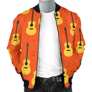 Classice Guitar Music Pattern Men Bomber Jacket