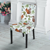 Squirrel Pattern Print Design 02 Dining Chair Slipcover