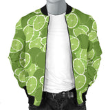 Lime Pattern Background Men Bomber Jacket