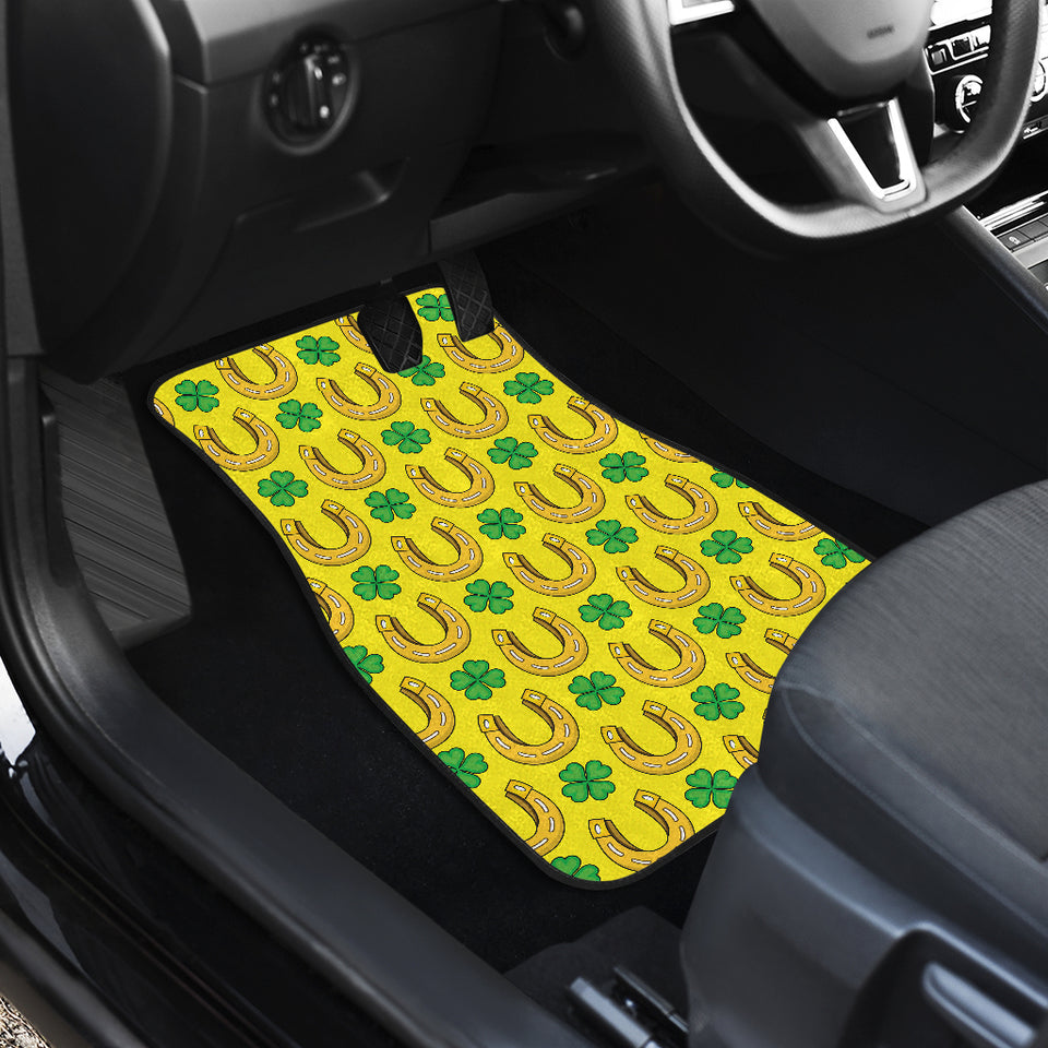 Horseshoes Pattern Print Design 01 Front and Back Car Mats