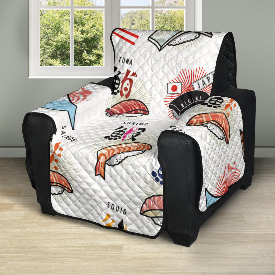 Sushi Japanese Pattern Recliner Cover Protector