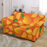 Orange Pattern background Loveseat Couch Slipcover