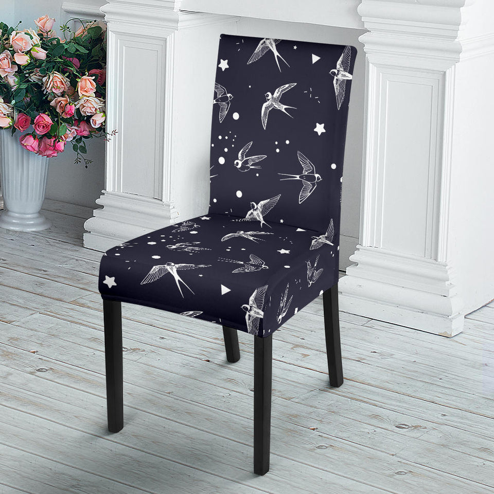 Swallow Pattern Print Design 02 Dining Chair Slipcover