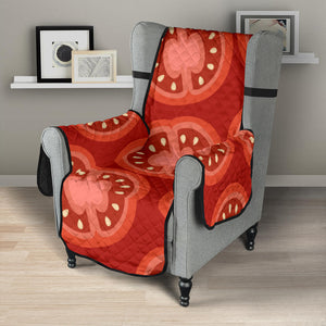 Sliced Tomato Pattern Chair Cover Protector