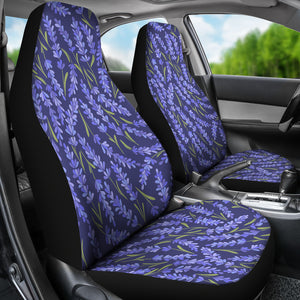 Lavender Theme Pattern Universal Fit Car Seat Covers