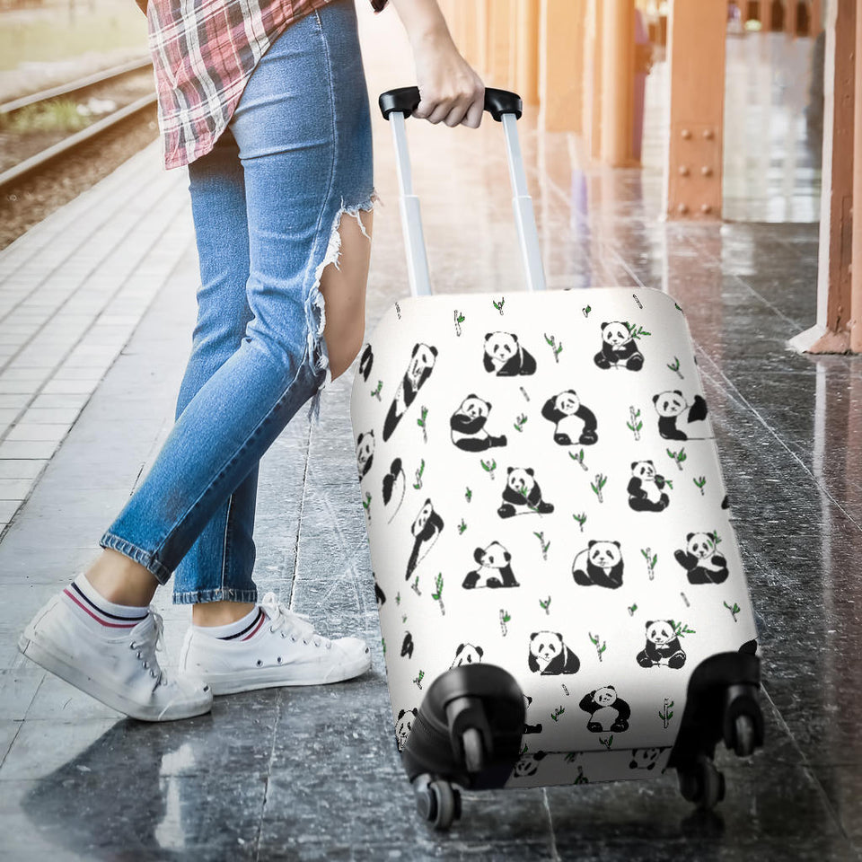 Panda Pattern Background Luggage Covers