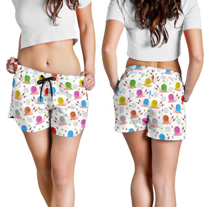 Snail Pattern Print Design 05 Women Shorts