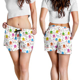 Snail Pattern Print Design 05 Women Shorts