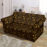 Gold Grape Pattern Loveseat Couch Slipcover