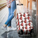 American Football Ball Red Helmet Pattern Luggage Covers