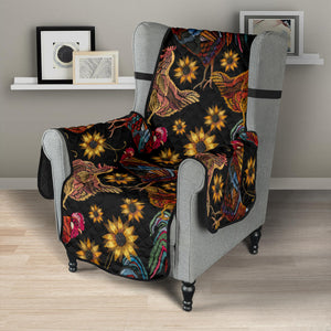 Rooster Chicken Flower Pattern Chair Cover Protector