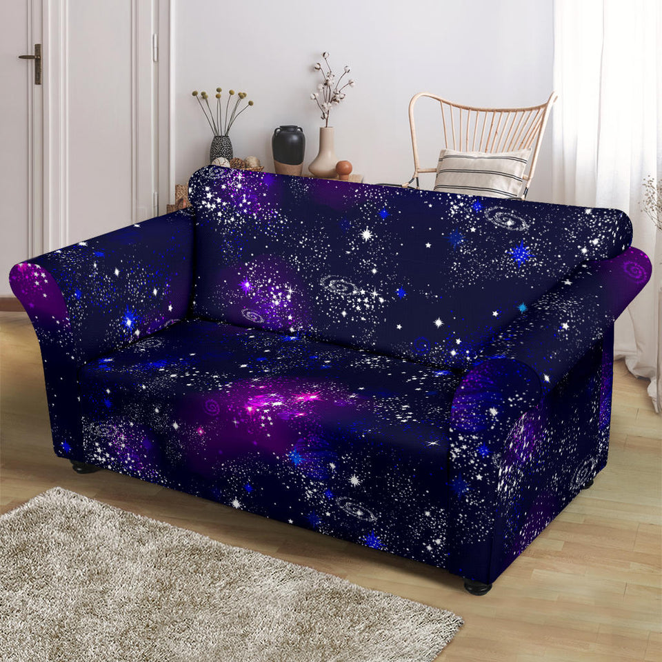 Space Galaxy Pattern Loveseat Couch Slipcover