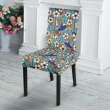 Hummingbird Pattern Print Design 02 Dining Chair Slipcover