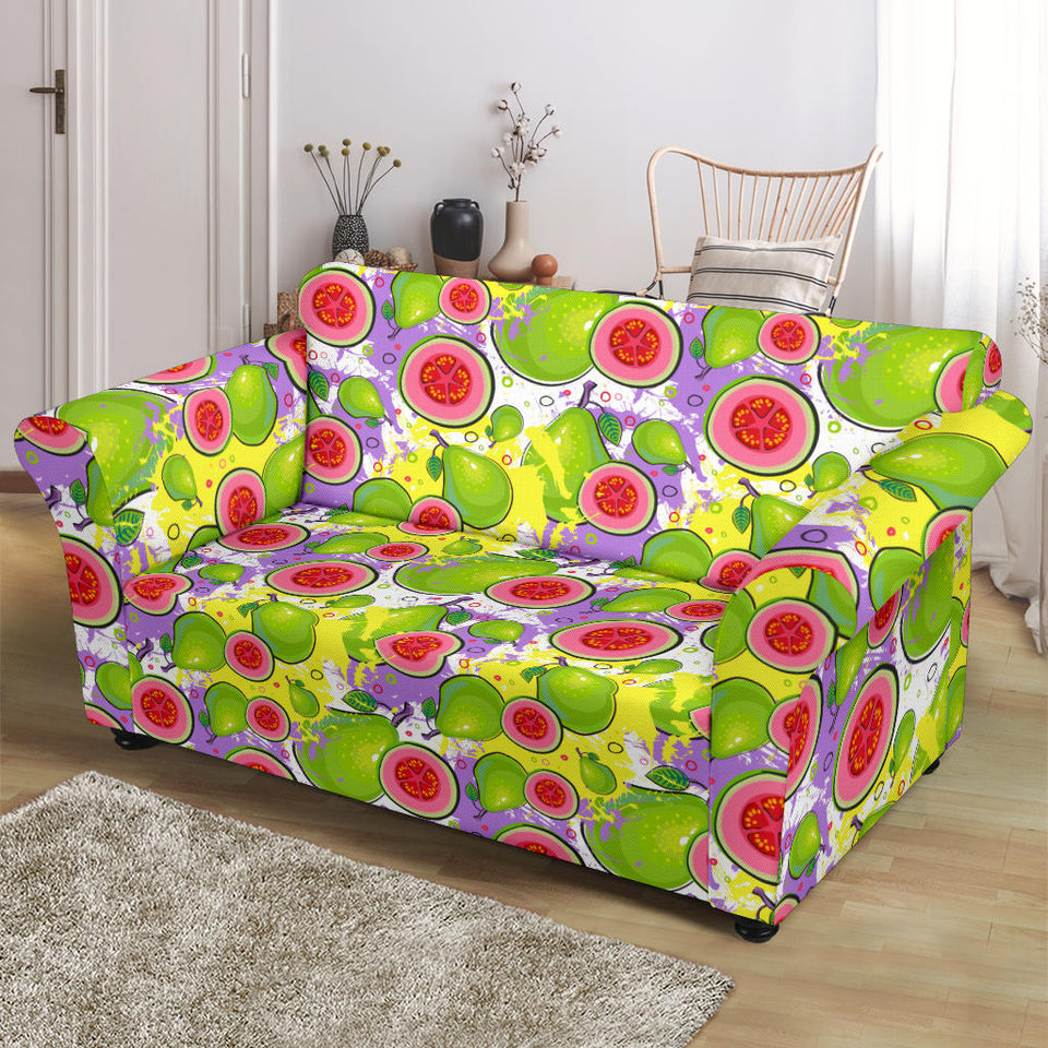 Guava Pattern Loveseat Couch Slipcover