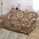 Traditional Boomerang Aboriginal Pattern Loveseat Couch Slipcover