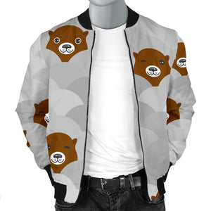 Cute Otter Pattern Men Bomber Jacket