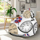 Wall Clock UK Pattern Bean Bag Cover