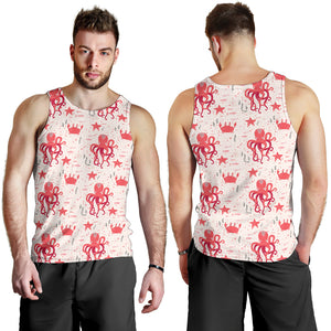 Octopus  Crab Starfish Pattern Men Tank Top