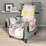 Swan Flower Pattern Chair Cover Protector