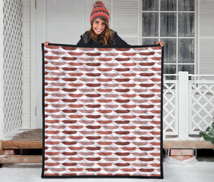 Sausage Pattern Print Design 02 Premium Quilt