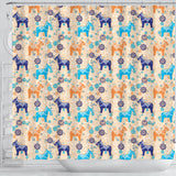 Cute Horse Pattern Shower Curtain Fulfilled In US