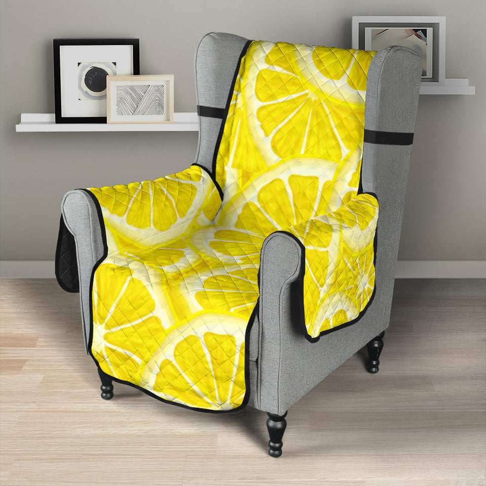 Sliced Lemon Pattern Chair Cover Protector