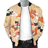 Sushi Pattern Men Bomber Jacket