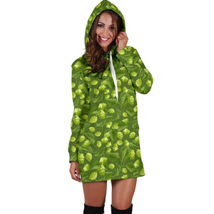 Hop Pattern Women Hoodie Dress