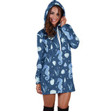 Seahorse Shell Pattern Women Hoodie Dress