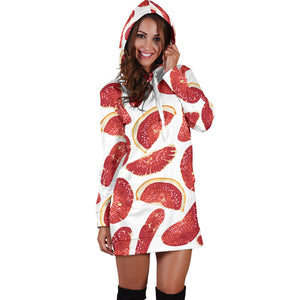 Grapefruit Pattern Women Hoodie Dress