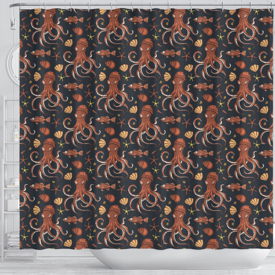 Octopus Pattern Shower Curtain Fulfilled In US