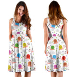 Snail Pattern Print Design 05 Sleeveless Midi Dress