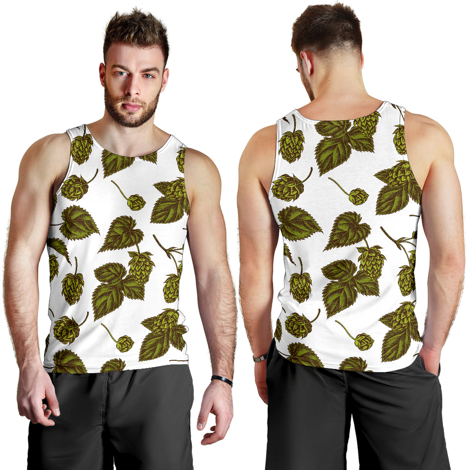 Hop Leaves Pattern Men Tank Top