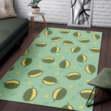 Durian Pattern Green Background Area Rug