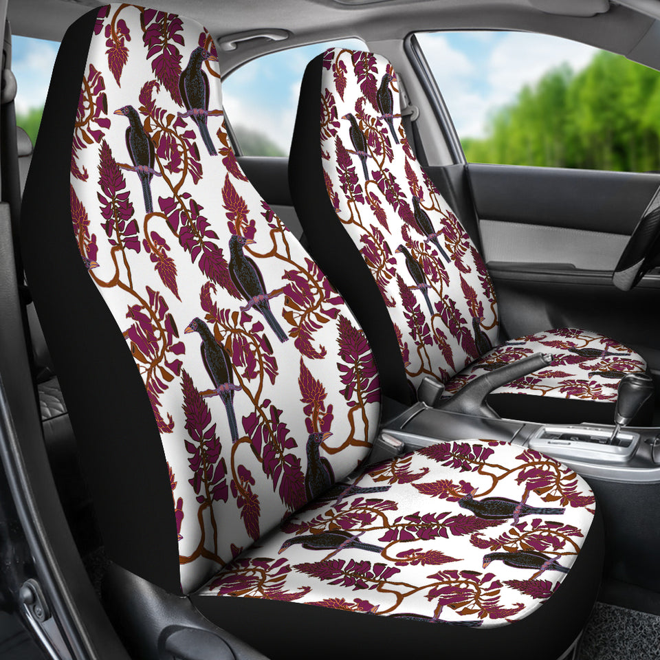 Crow Tree Leaves Pattern Universal Fit Car Seat Covers