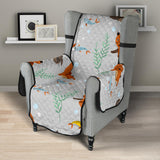 Swimming Fish Otter Pattern Chair Cover Protector